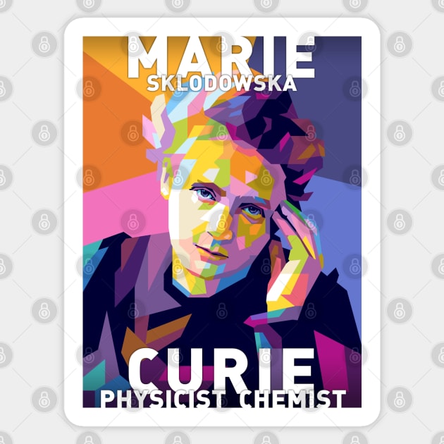 Marie Sklodowska Curie Sticker by Shecience